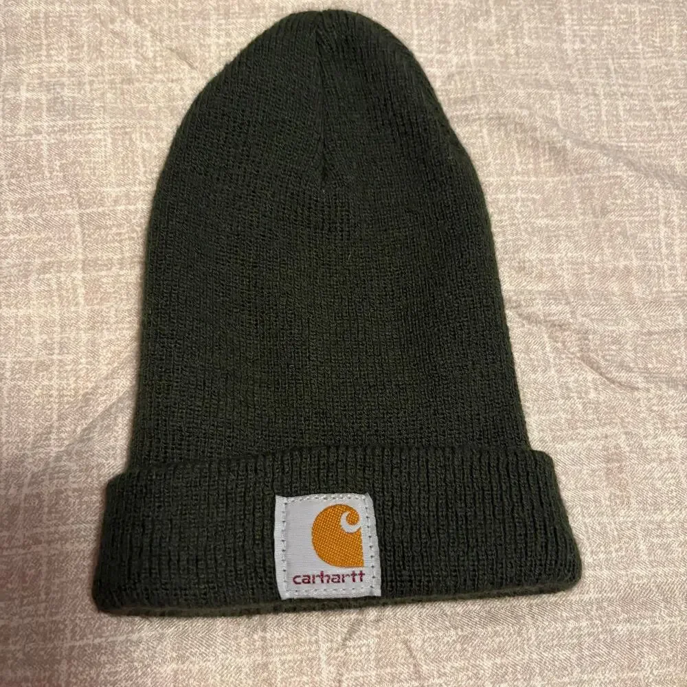 Carhartt Toddler Black Knit Beanie One Size 100% Acrylic Logo Hat